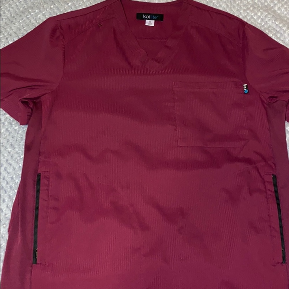 Koi Lite Maroon Scrub Set